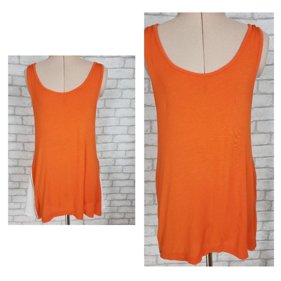 Heart and Hips Orange Tank Tunic Size Small - Picture 2 of 7